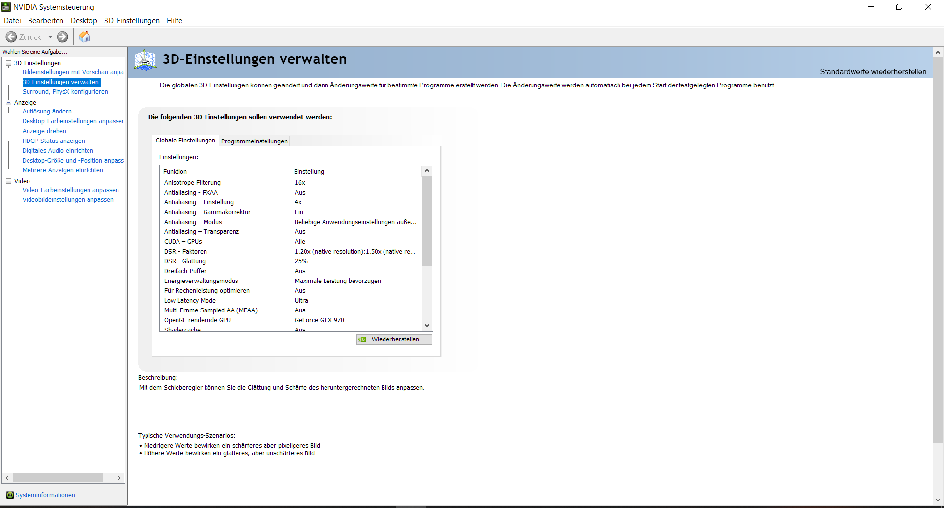 NVidia Systemsteuerung 1